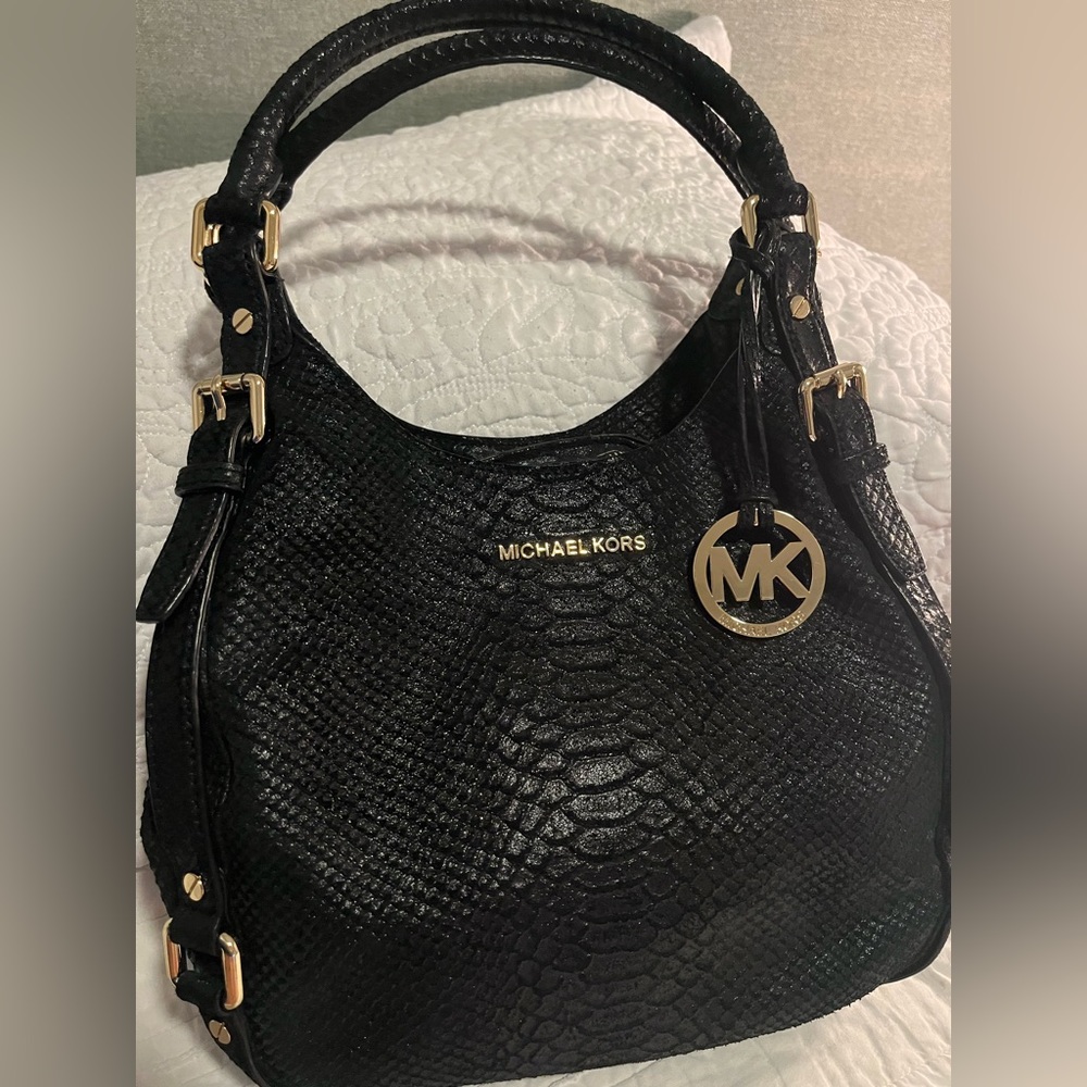 Michael Kors snakeskin handbag